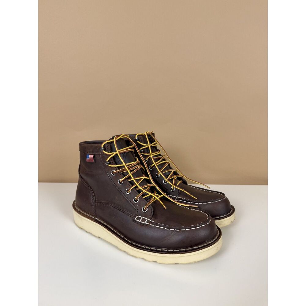 Danner Womens Bull Run Moc Toe 6" Work Boots Brown Size 8